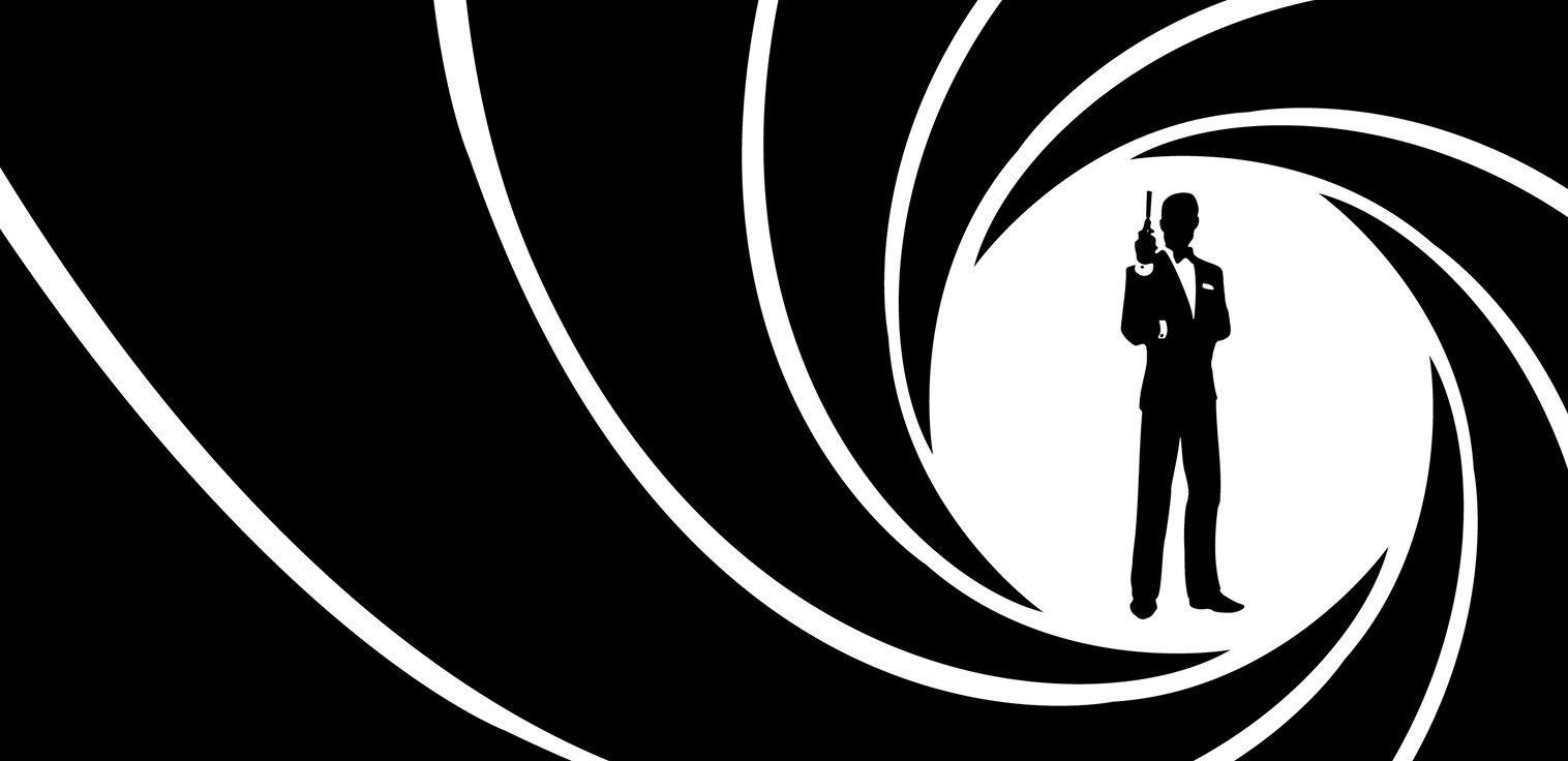 Logo bianco e nero theme song della colonna sonora di 007